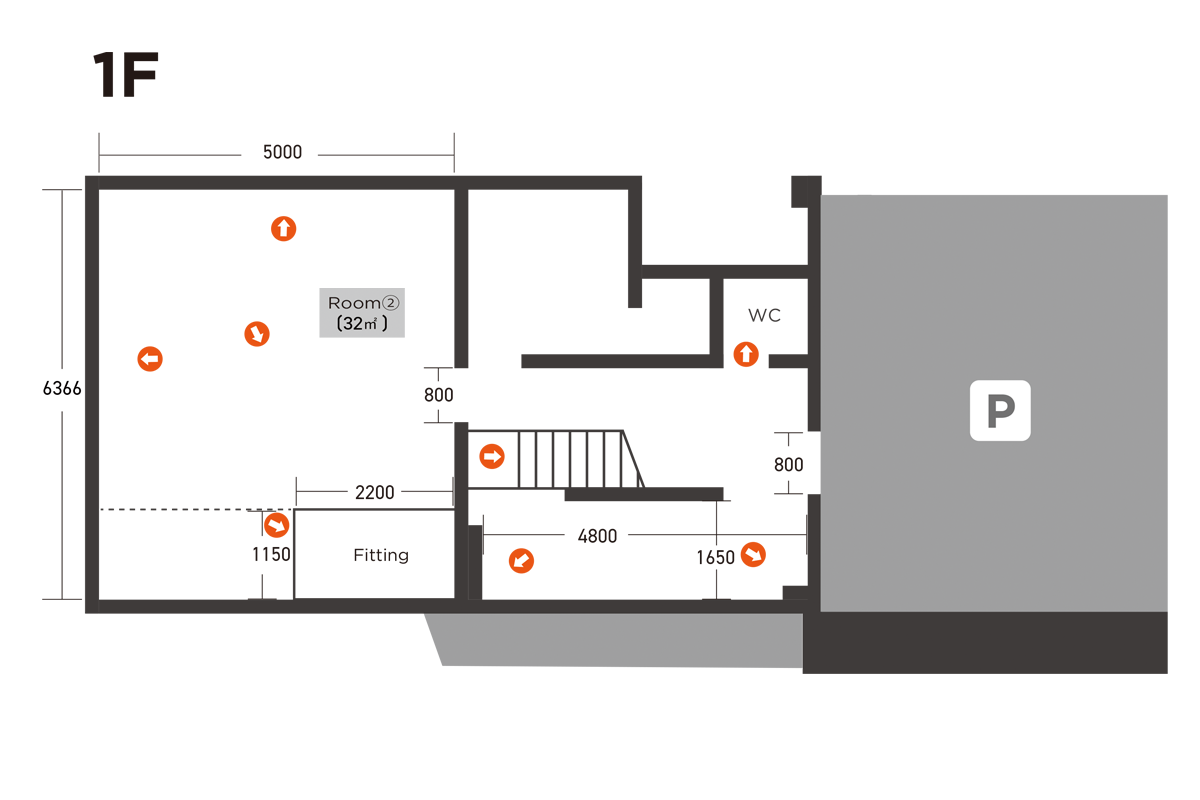 レンタルスペースマナマナ1F フロア図
